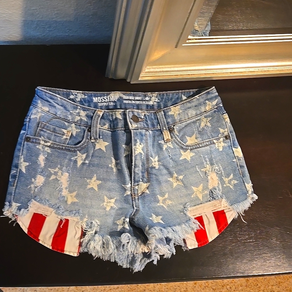 Mossimo Jean shorts American flag